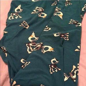Lularoe TC Skelicorn Green leggings HTF